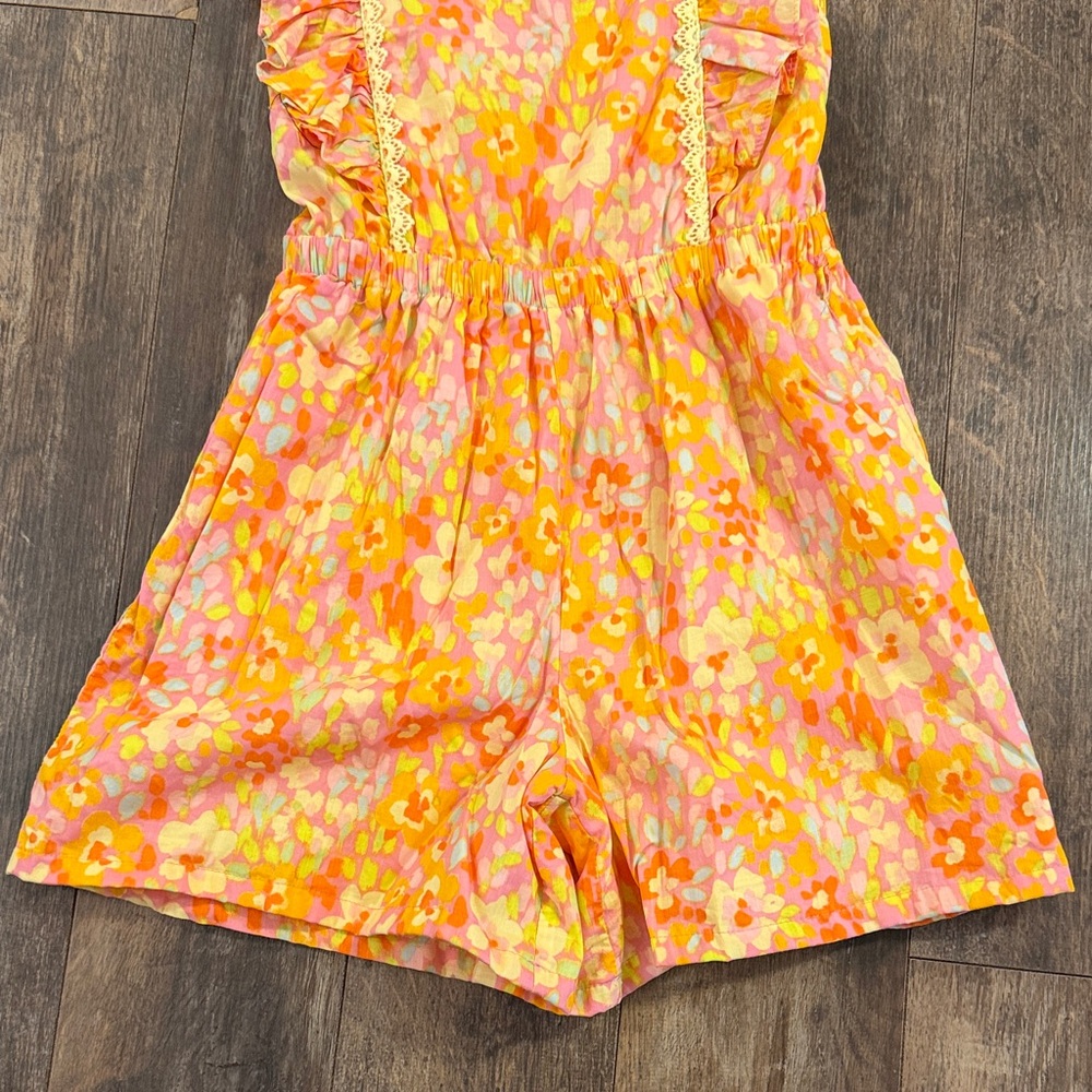 Vibrant Floral Kids Romper - Picture 3 of 9
